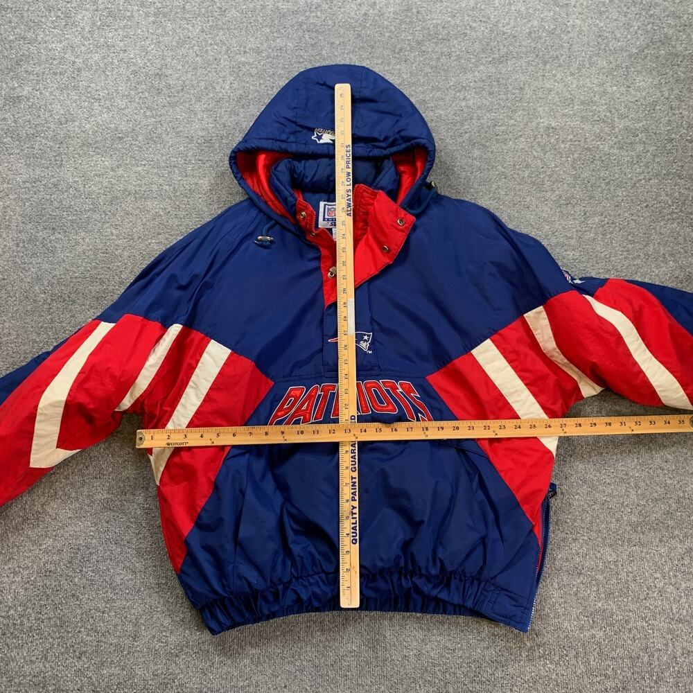 Vintage New England Patriots Jacket Mens XL Pro Line Half Zip Anorak Starter - Picture 9 of 13